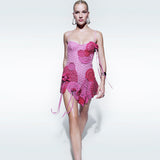 3-D Flower Stud Dress