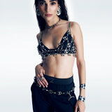 Metal Logo Bra