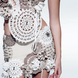 3-D Flower Stud Top