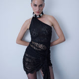 Power Neck Lace Dress