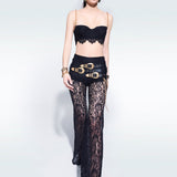 3 Belt Lace Pants