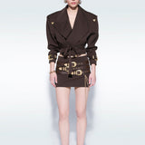 3 Belt Skirt Gold