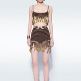 Gold Cannes Mini Skirt