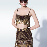 Gold Mini Cannes Top