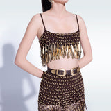Gold Cannes Mini Skirt