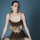 Gold Mini Cannes Top