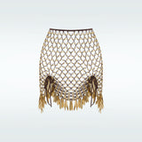 Gold Cannes Mini Skirt